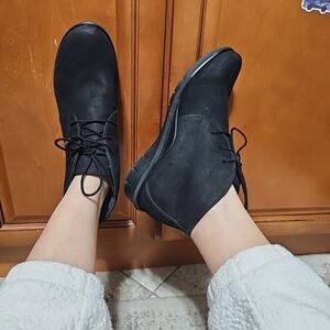 Dansko Joy Black Nubuck Ankle Booties Size 40/US 9-9.5